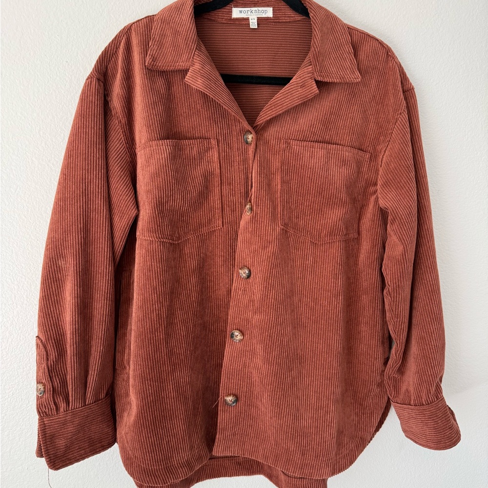 Workshop Rust Corduroy Button-Up Shirt